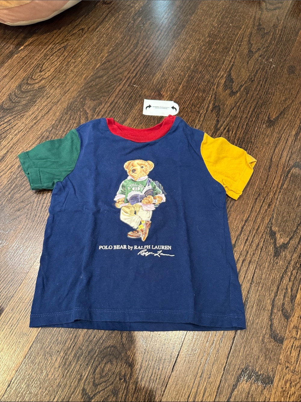 Ralph Lauren Polo Bear Colorblock Tee - Navy, Green, Yellow, Red